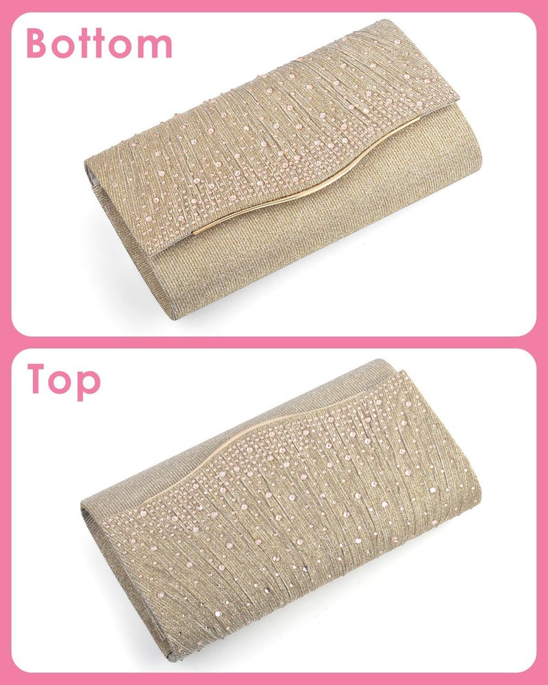 TINDTOP Clutch Purses for Women, Formal Evening Bags Suede Shoulder Envelope Party Handbags Wedding Cocktail Prom Clutches - Image 5